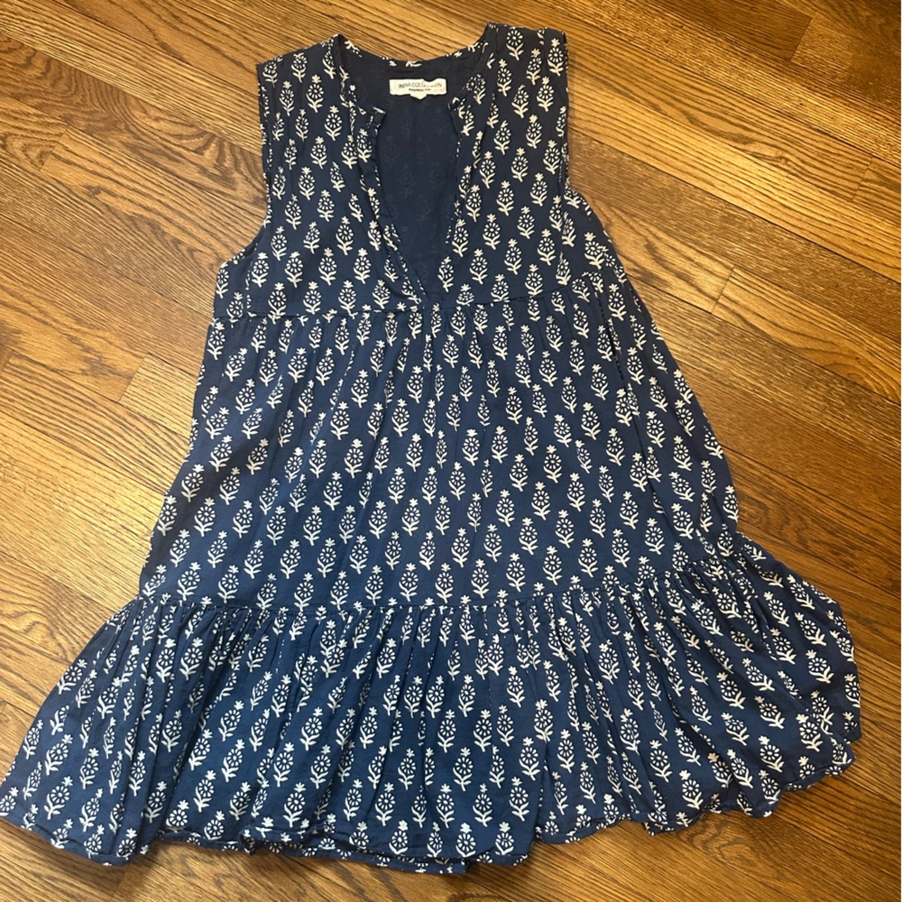 Blue and White Patterned Dress